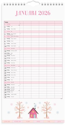 Familjekalender 2026 Annies familj