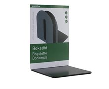 Bokstöd metall 15cm, Svart