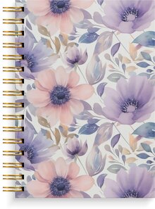 Notebook A5 lilac flowers