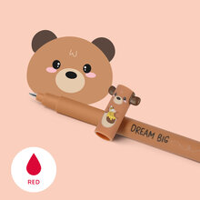 Erasable Gel Pens Bear, rött bläck