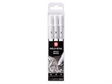 Sakura  Gelly Roll vita pennor 05/08/10 3-pack / Gelly Roll Basic White Pen 05/08/10 Set 3
