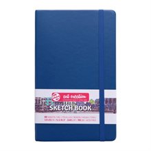 Sketchbook Navy Blue 13 x 21 cm / Skissblock marinblå 13 x 21 cm