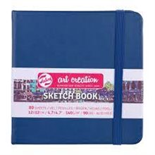 Sketchbook Navy Blue 12 x 12 cm / Skissblock marinblå 12 x 12 cm
