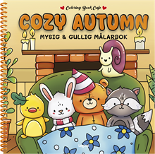 Cozy Autumn Deluxe. Lyxig Cozy Coloring målarbok från Coloring Book Cafe